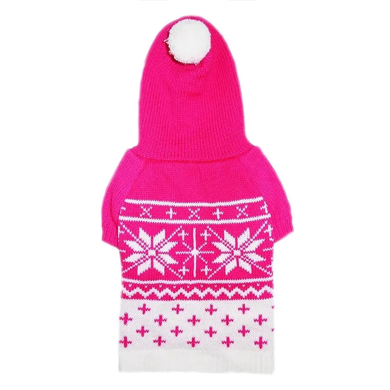 Pooch Outfitters Reese Dog Sweater Hoodie - Pink Large - Out of Stock!