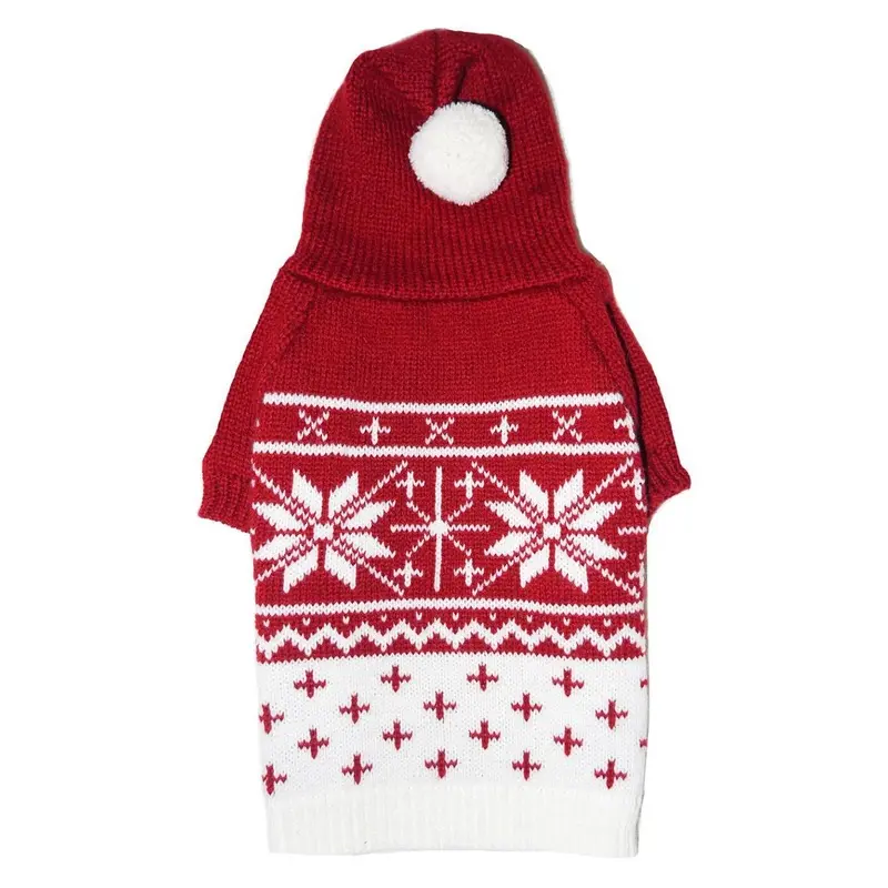 Pooch Outfitters Reese Dog Sweater Hoodie - Red X-Large - Out of Stock!