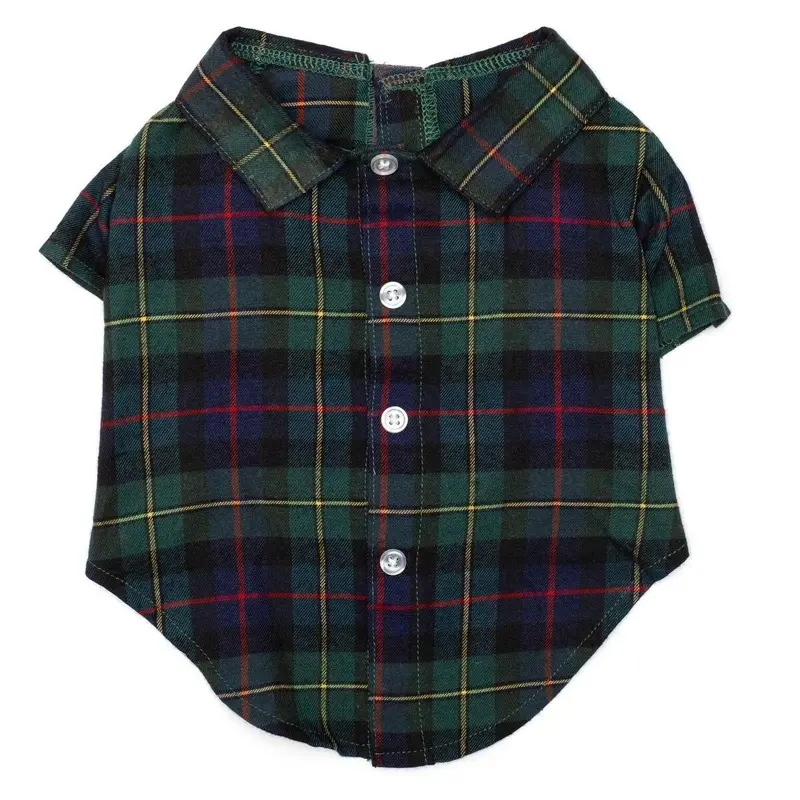 Worthy Dog Macleod Tartan Flannel Dog Shirt Small