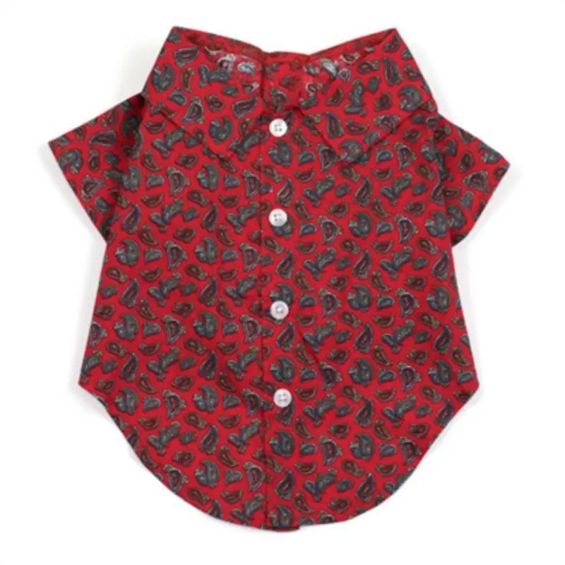 Worthy Dog Paisley Red Dog Shirt Medium