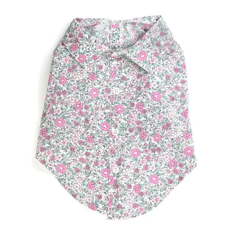 Worthy Dog Pink Floral Dog Shirt Large