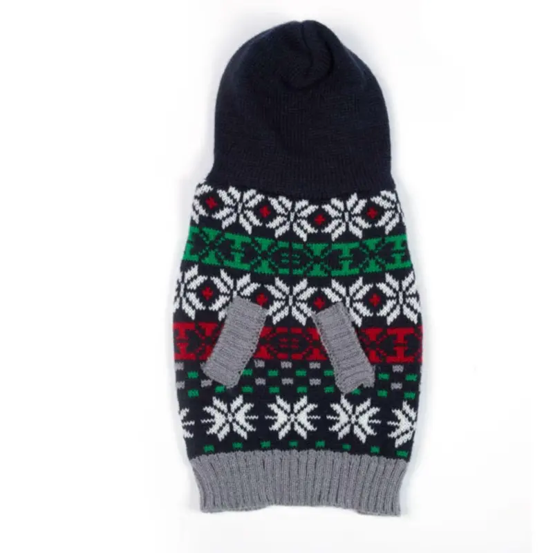 East Side Collection Snowflake Dog Sweater Hoodie X-Small