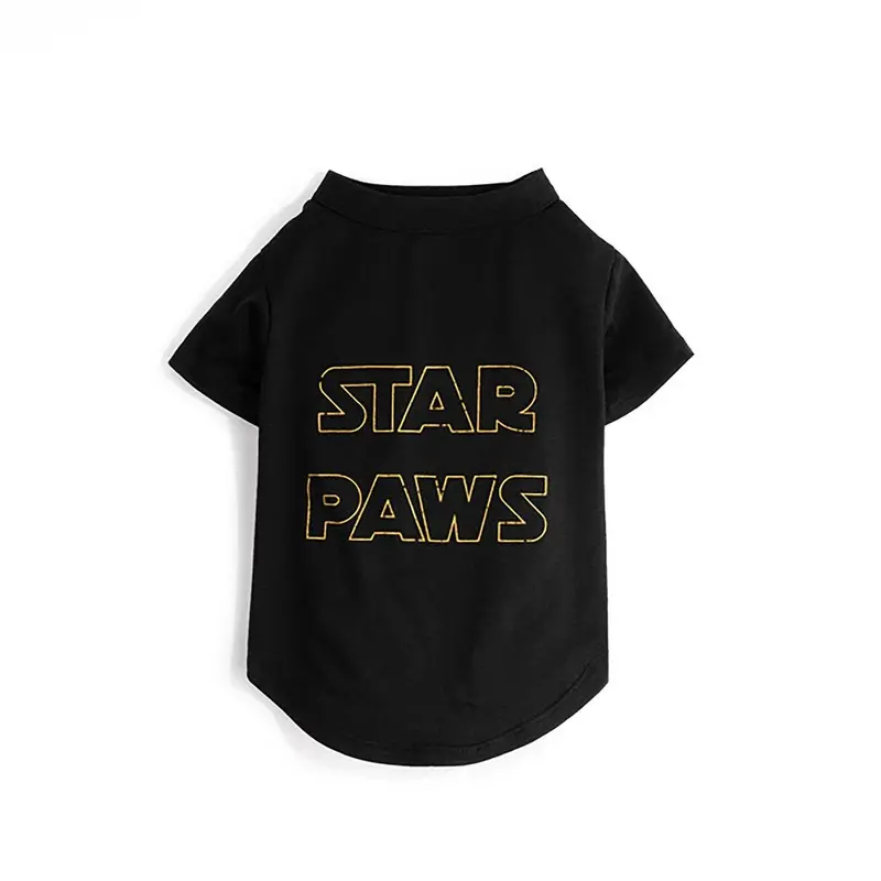fabdog Star Paws Dog Shirt - Black Size 10