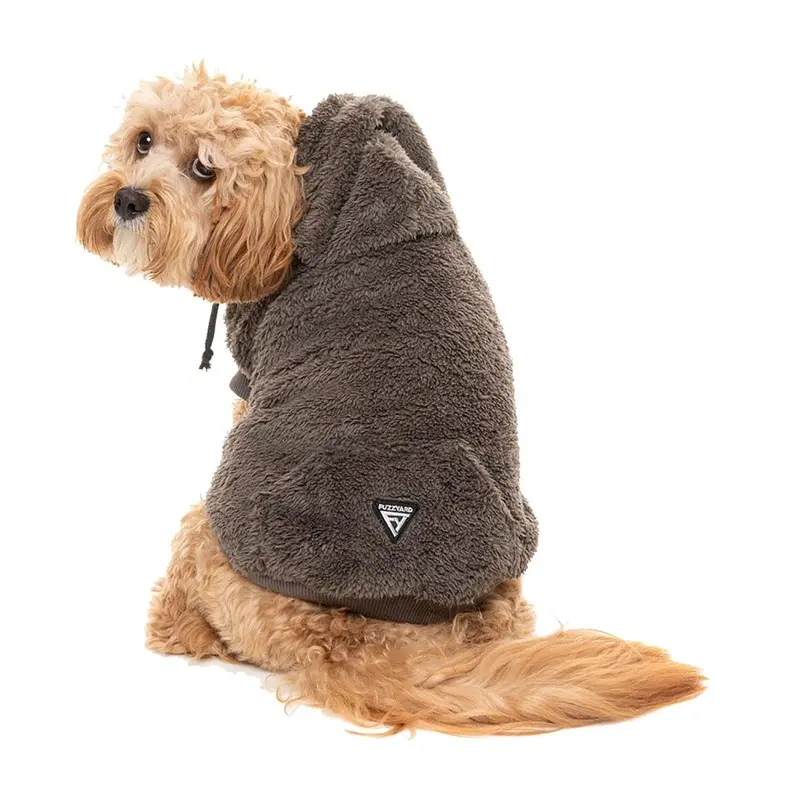 FuzzYard Ready Teddy Dog Hoodie - Truffle Size 4