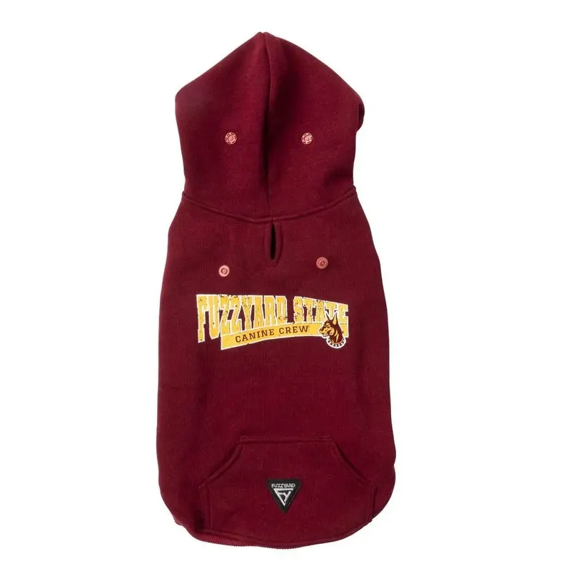 FuzzYard State Dog Hoodie - Maroon Size 1