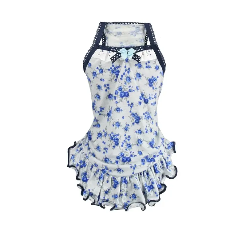 Hip Doggie Blue Rose Dog Dress XX-Small