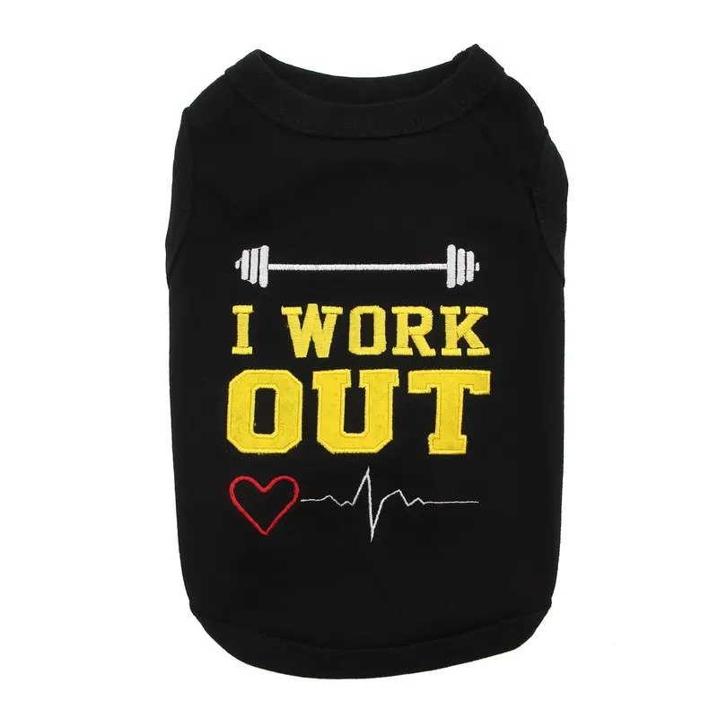 I Work Out Dog Tank by Parisian Pet - Black XX-Small - Out of Stock!