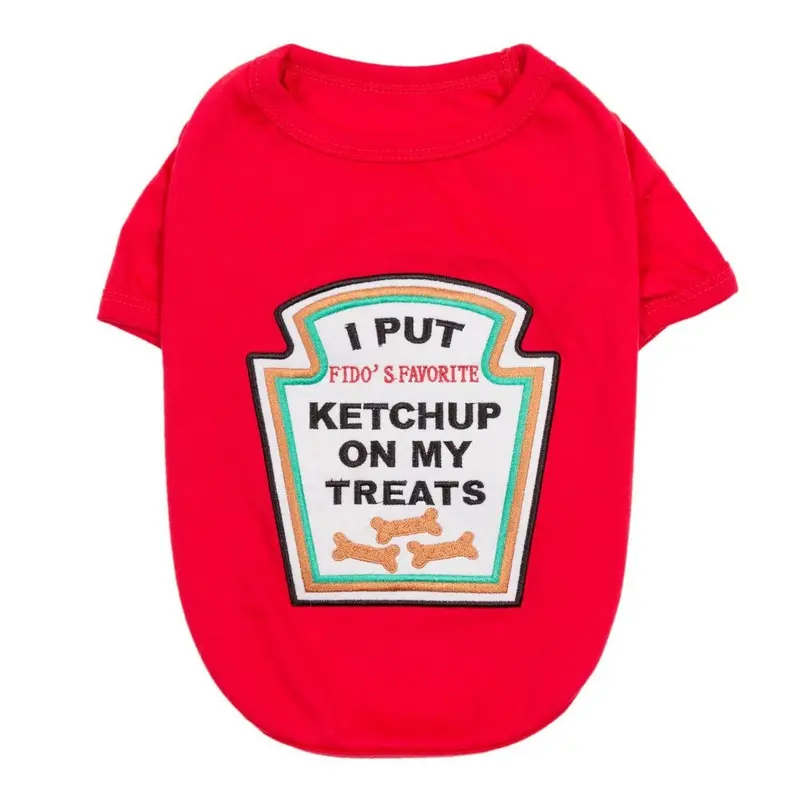 Ketchup Licker Dog Costume Shirt Small