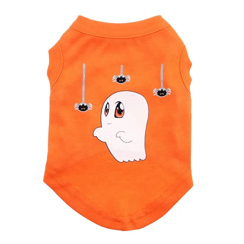Mirage Halloween Sammy the Ghost Dog and Cat Shirt - Orange Small - Out of Stock!