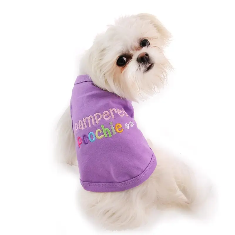 Pampered Poochie Dog Tank by Parisian Pet - Purple XX-Small