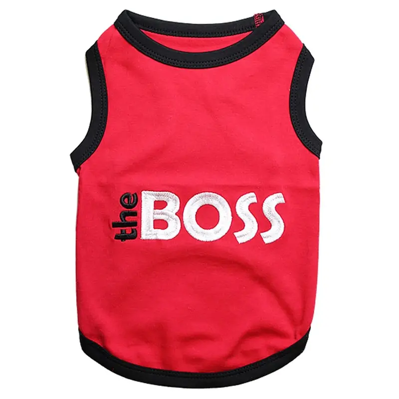 The BOSS Dog Tank - Red with Black Trim XX-Small