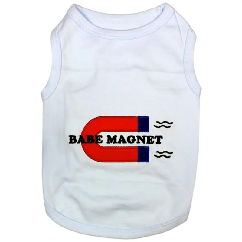Babe Magnet Dog Tank by Parisian Pet - White XX-Small