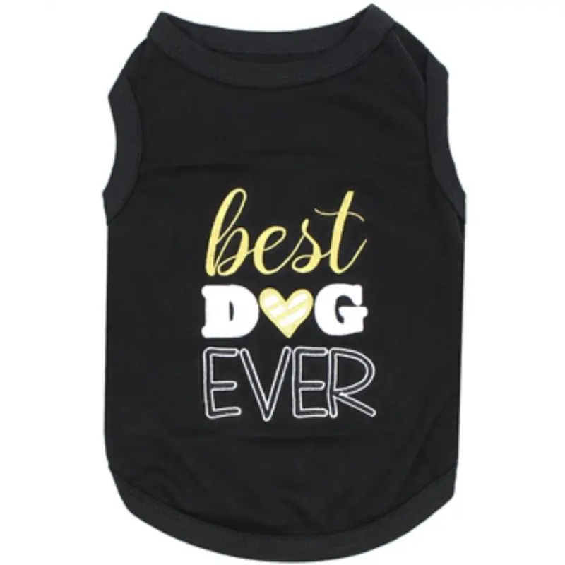 Best Dog Ever Dog Tank by Parisian Pet - Black XX-Small