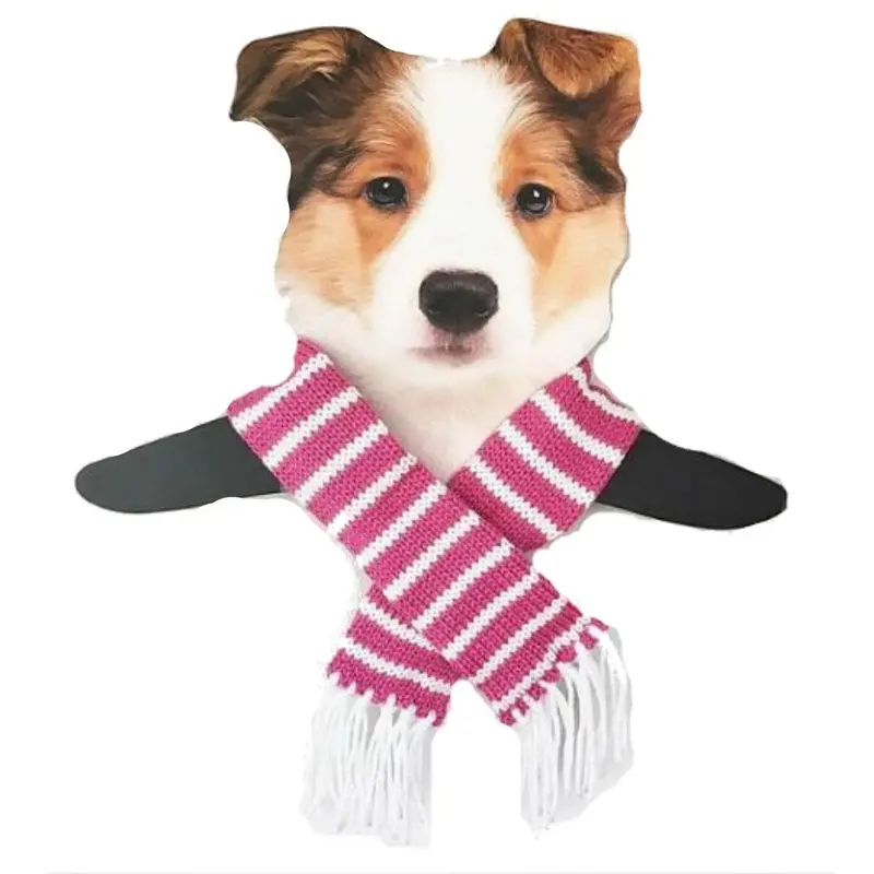 Dallas Dogs Sassy Striped Dog Scarf - Pink and White Medium