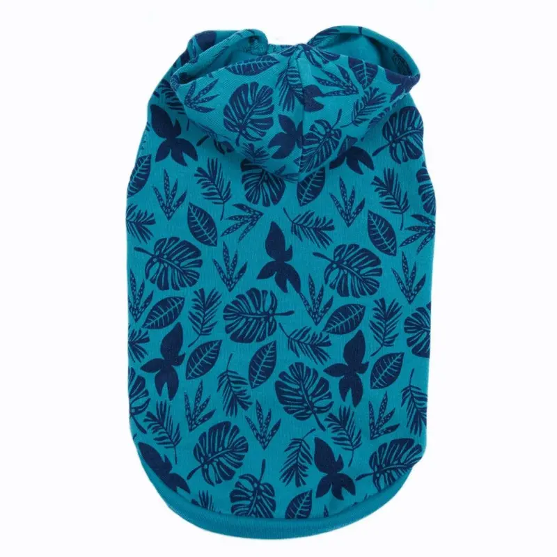 Casual Canine Hawaiian Breeze Dog Hoodie - Blue X-Large