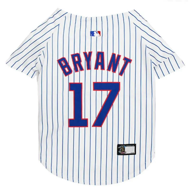 Chicago Cubs Kris Bryant Dog Jersey - Pinstripe Large