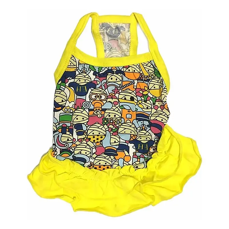 Dobaz Artsy Dog Dress - Yellow X-Large