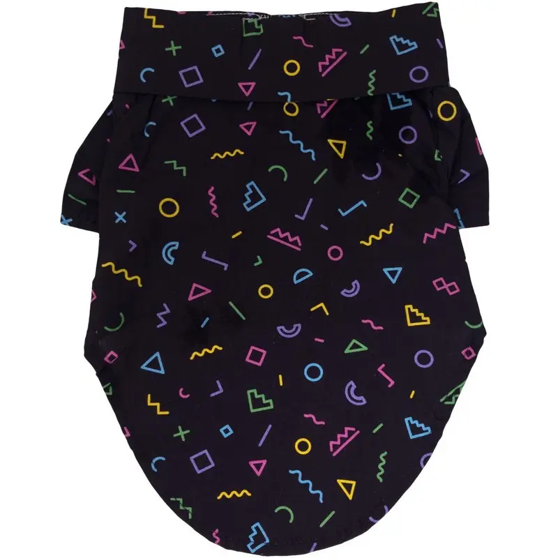 Hawaiian Camp Shirt by Doggie Design - Geometric Retro XX-Small