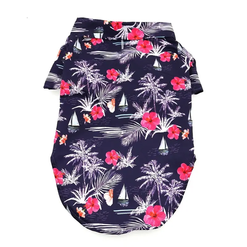Hawaiian Camp Shirt by Doggie Design - Moonlight Sails XX-Small