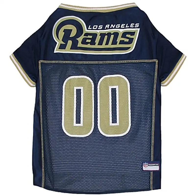 Los Angeles Rams Officially Licensed Dog Jersey - Gold Trim X-Small