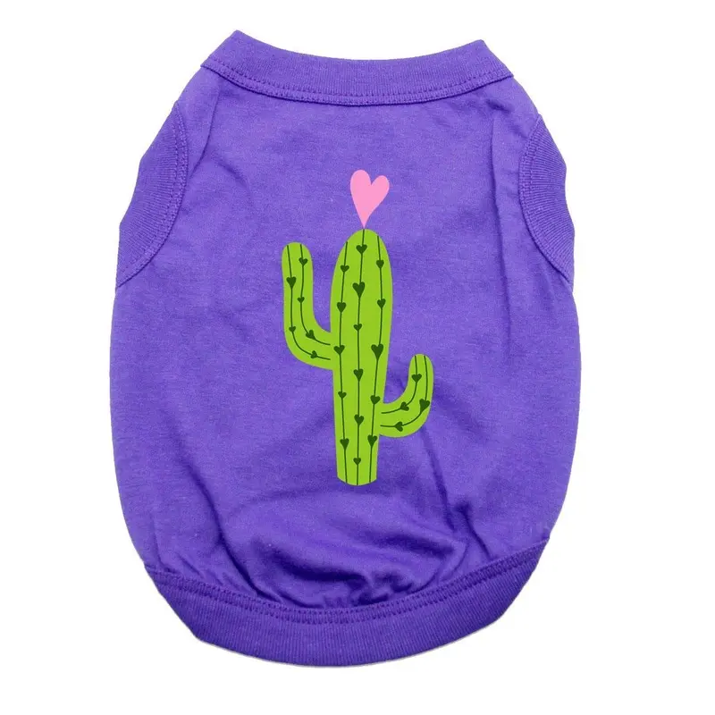 Cactus Dog Shirt - Purple X-Small