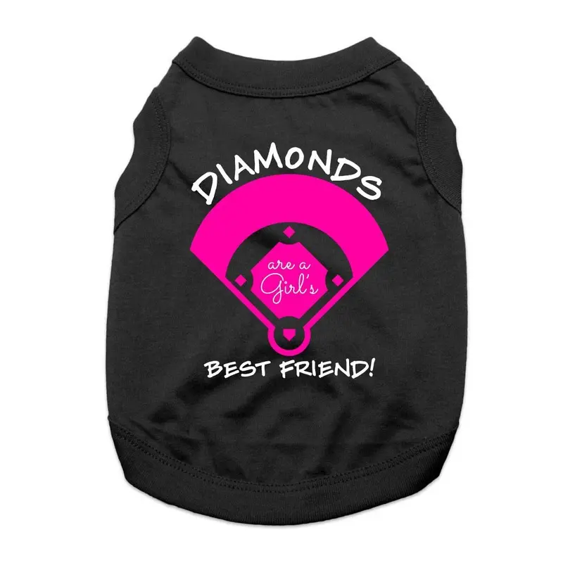 Diamonds are a Girl's Best Friend Dog Shirt - Black X-Small