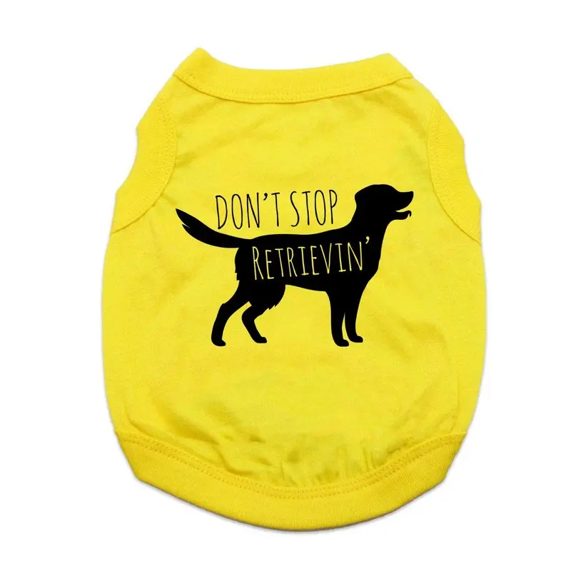 Don't Stop Retrievin' Dog Shirt - Yellow X-Small