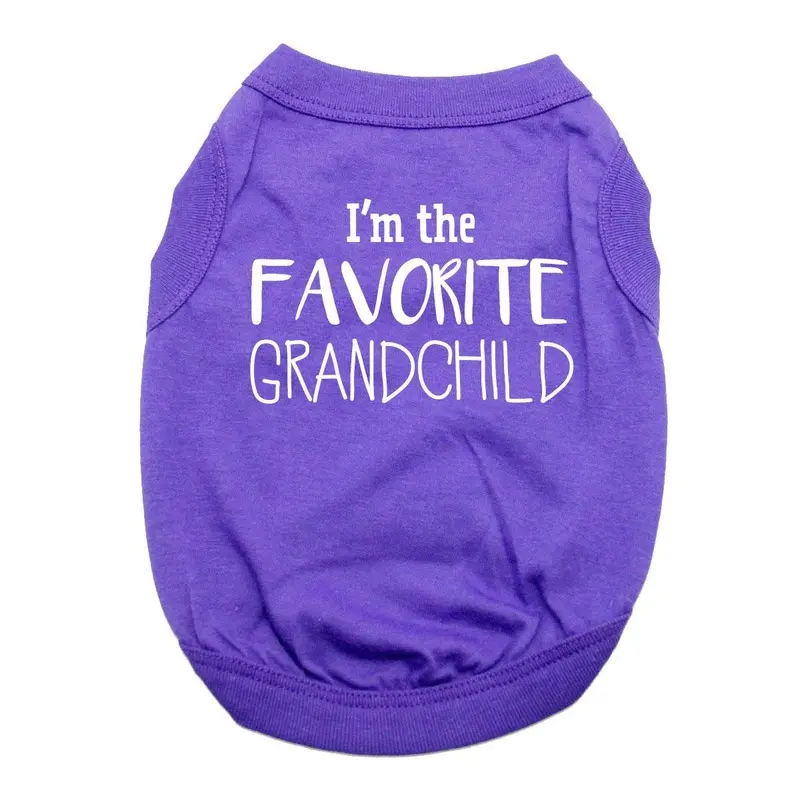 Favorite Grandchild Dog Shirt - Purple X-Small