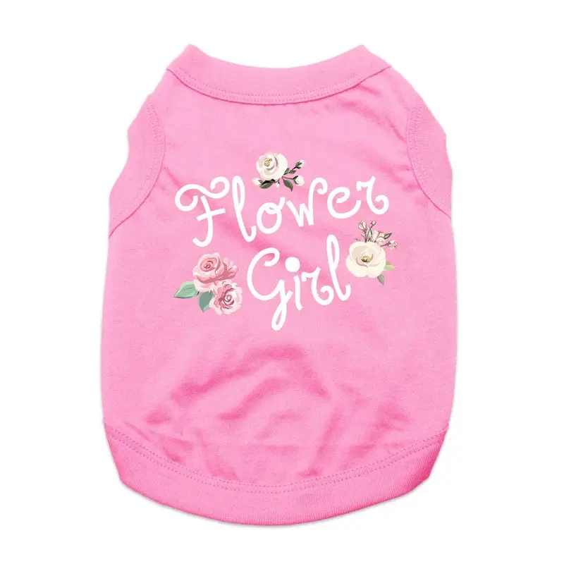 Flower Girl Dog Shirt - Pink X-Small