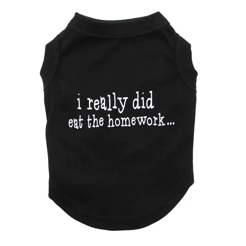 I Really Did Eat The Homework Dog Shirt - Black X-Small