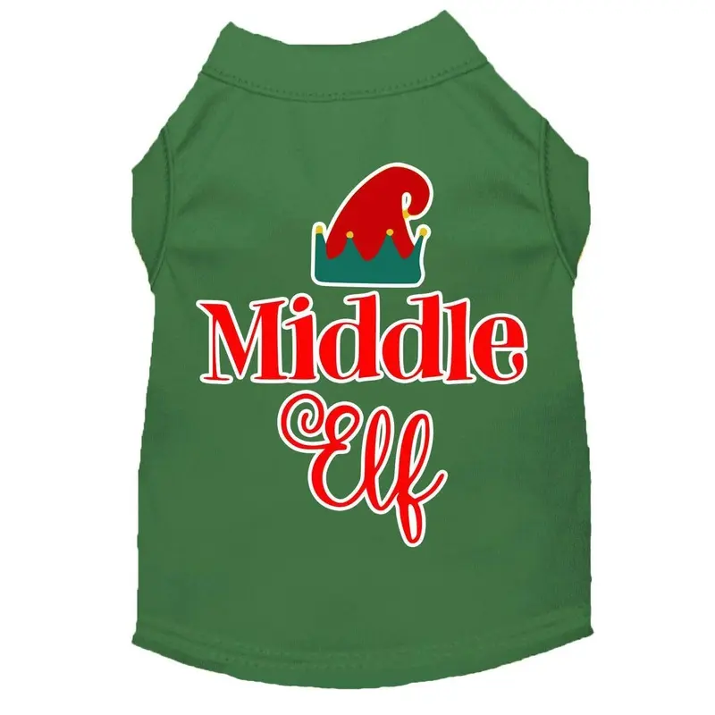 Mirage Middle Elf Christmas Dog T-Shirt - Green X-Small - Out of Stock!