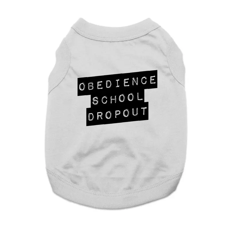 Obedience School Dropout Dog Shirt - Gray X-Small