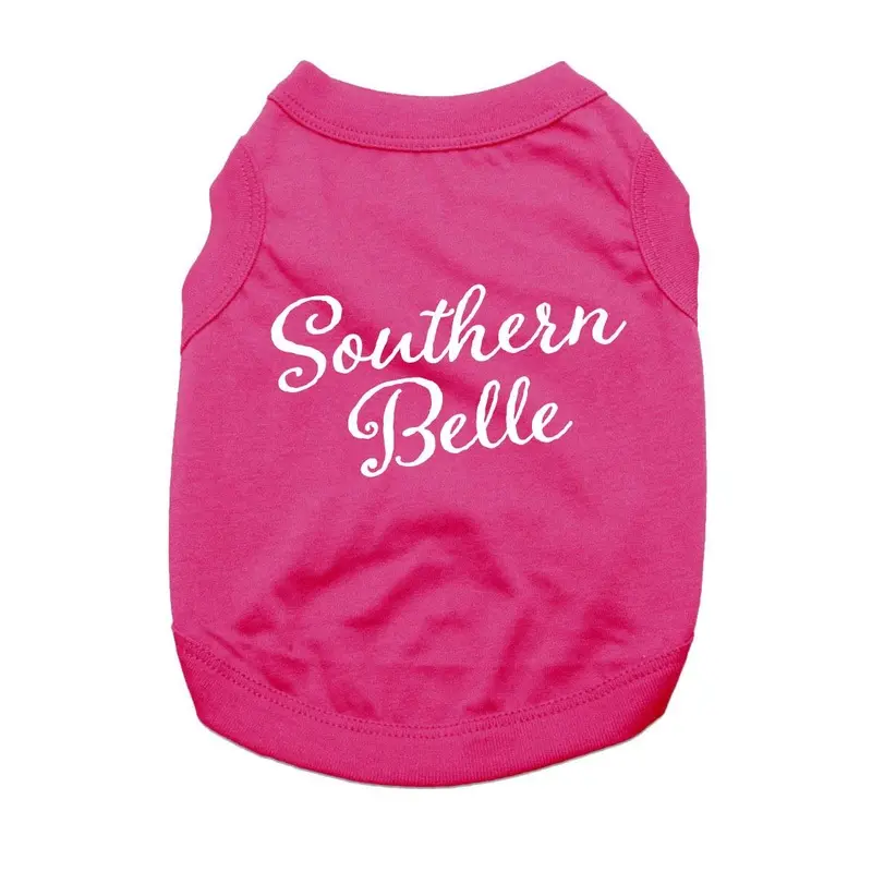 Southern Belle Dog Shirt - Bright Pink X-Small