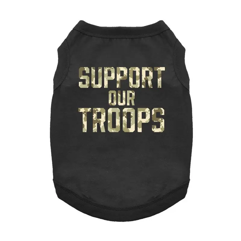 Support Our Troops Dog Shirt - Black X-Small