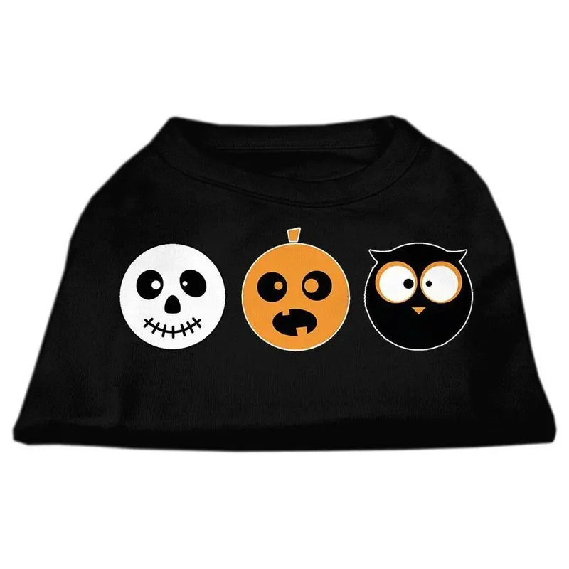 The Spook Trio Halloween Pet T-Shirt - Black X-Small