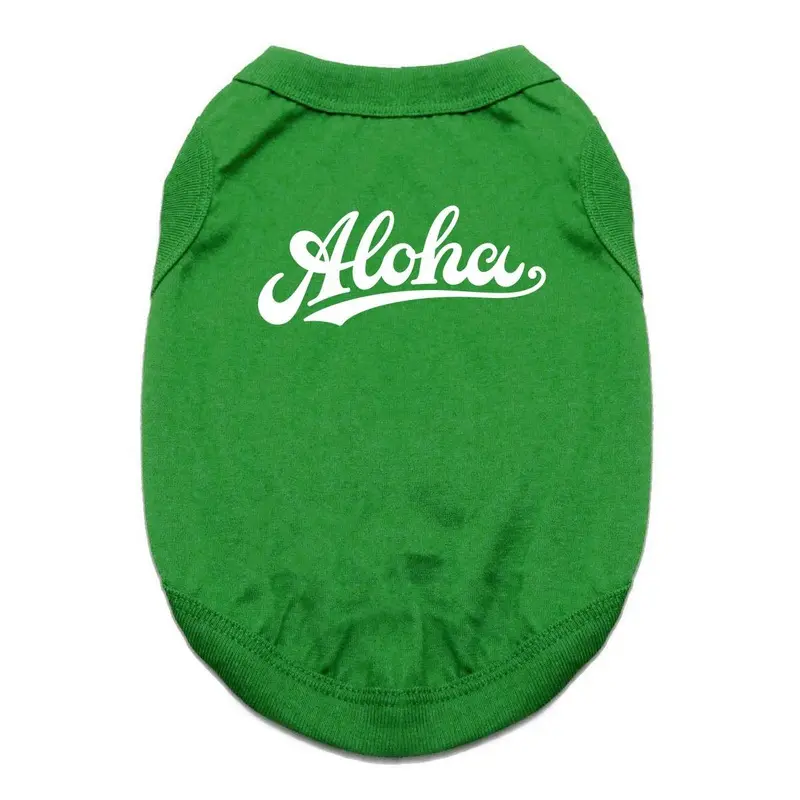 Aloha Dog Shirt - Green X-Small