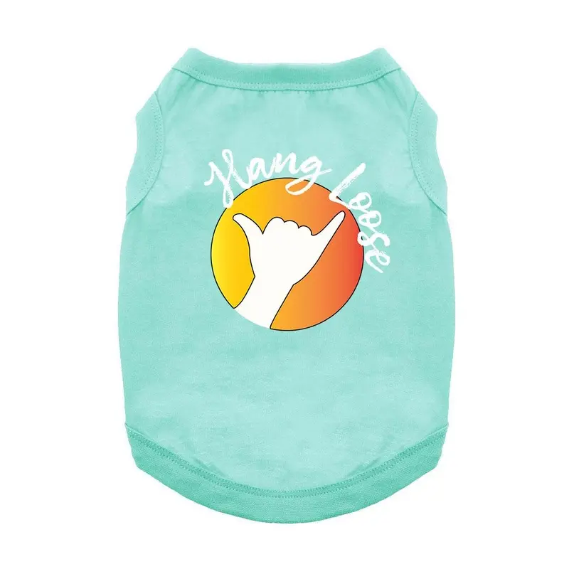Hang Loose Dog Shirt - Aqua X-Small