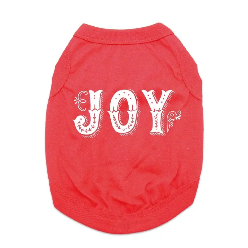 Joy Holiday Dog Shirt - Red X-Small