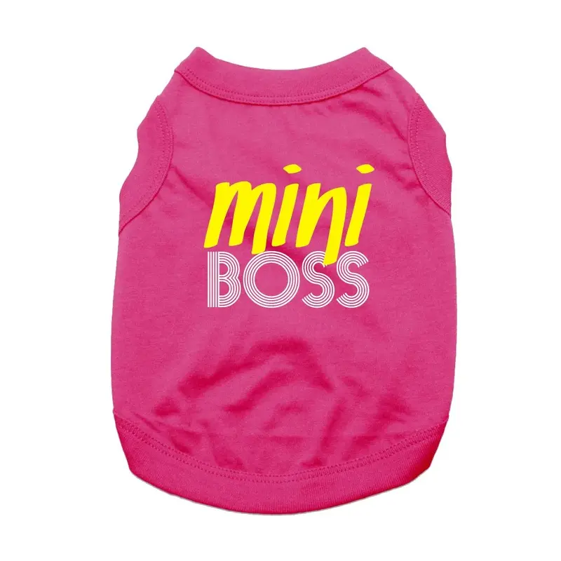 Mini Boss Dog Shirt - Bright Pink X-Small