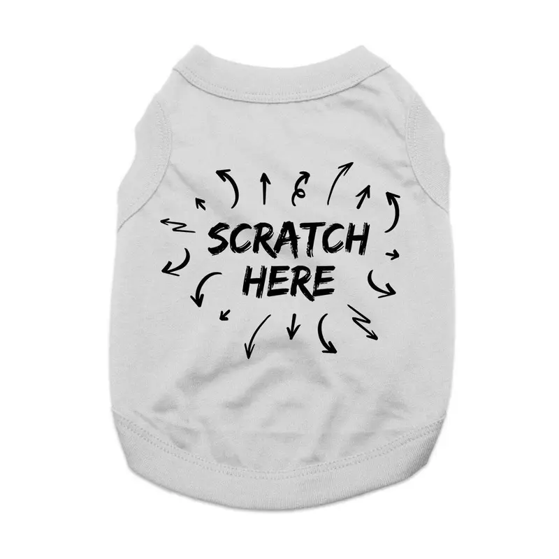 Scratch Here Dog Shirt - Gray X-Small