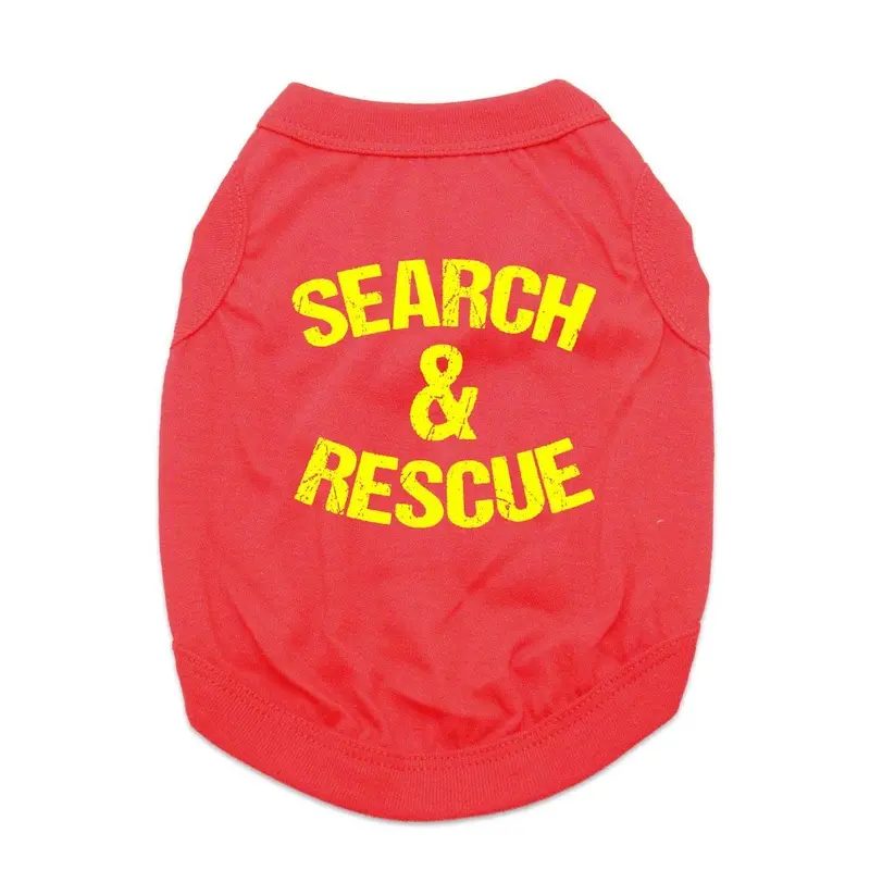 Search and Rescue Dog Shirt - Red X-Small