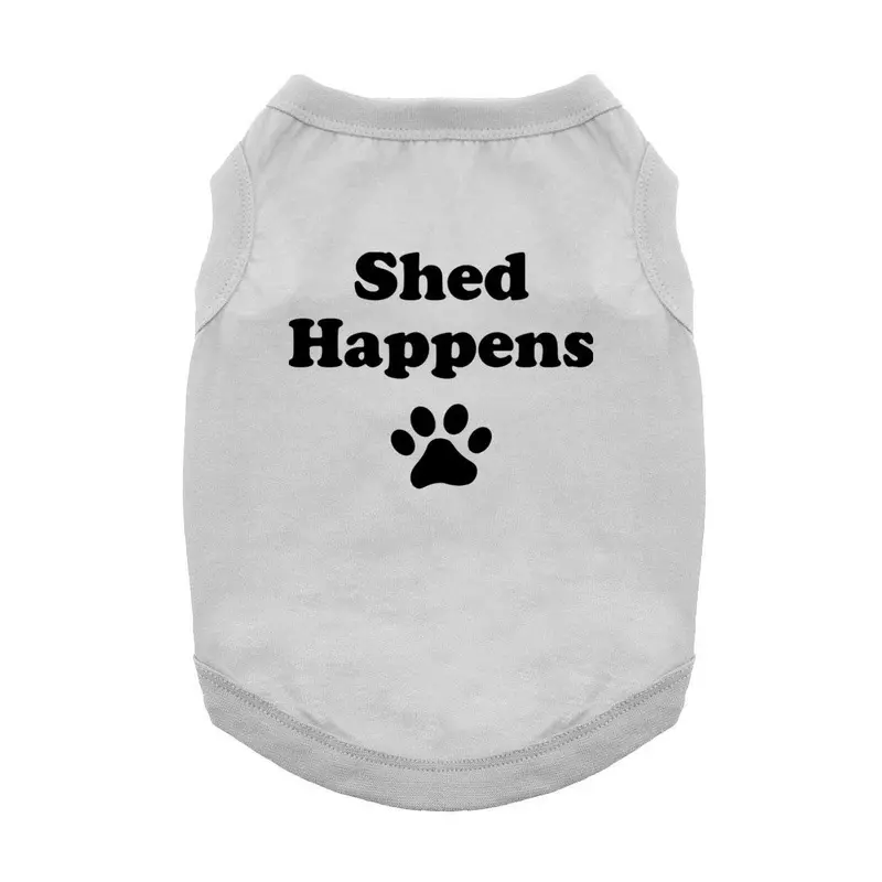 Shed Happens Dog Shirt - Gray X-Small