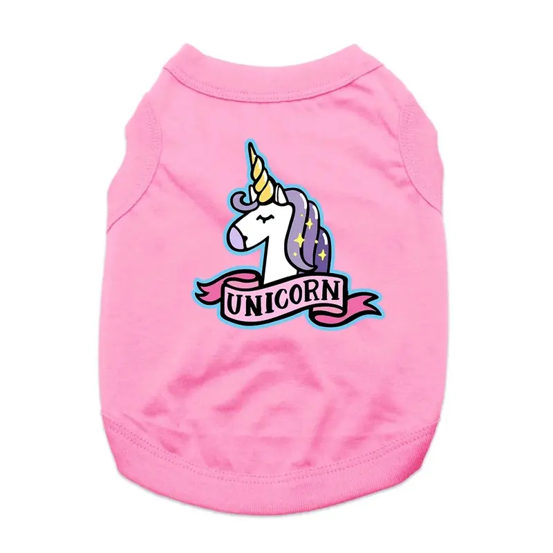 Unicorn Dog Shirt - Pink X-Small