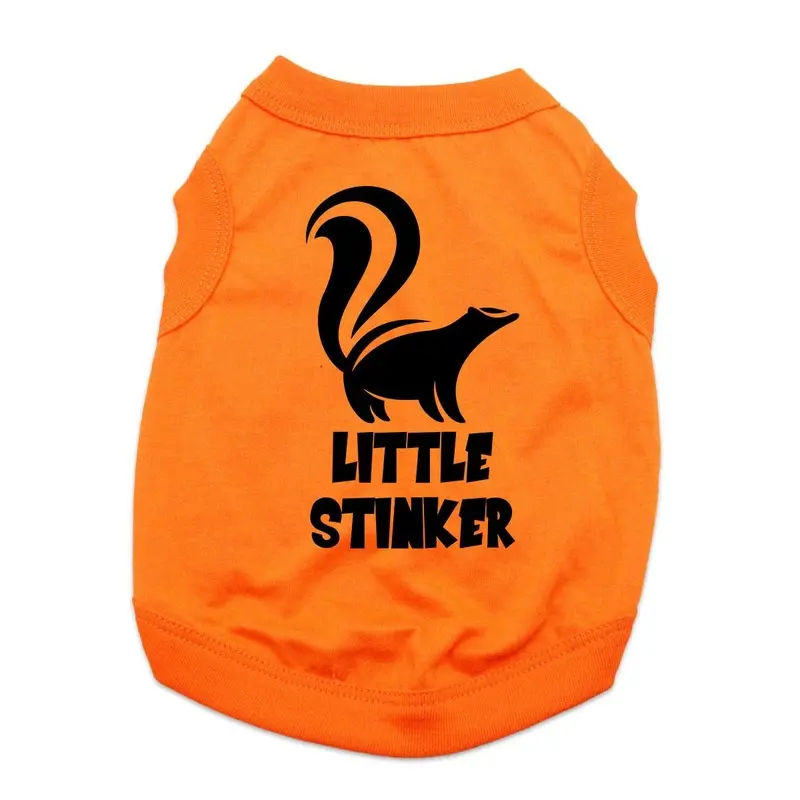 Little Stinker Dog Shirt - Orange X-Small