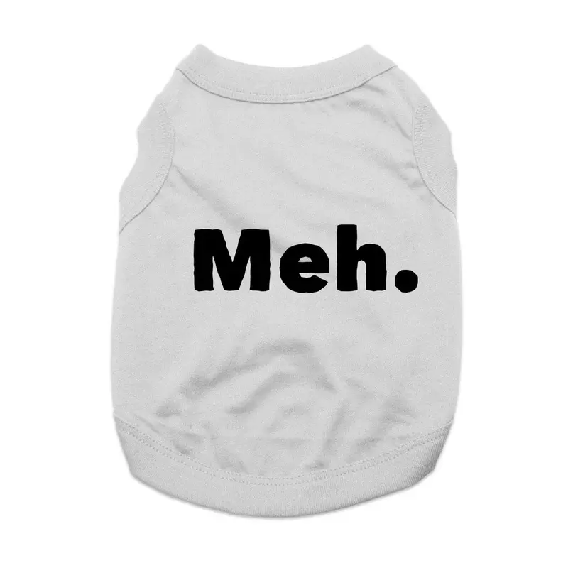 Meh Dog and Cat Shirt - Gray X-Small