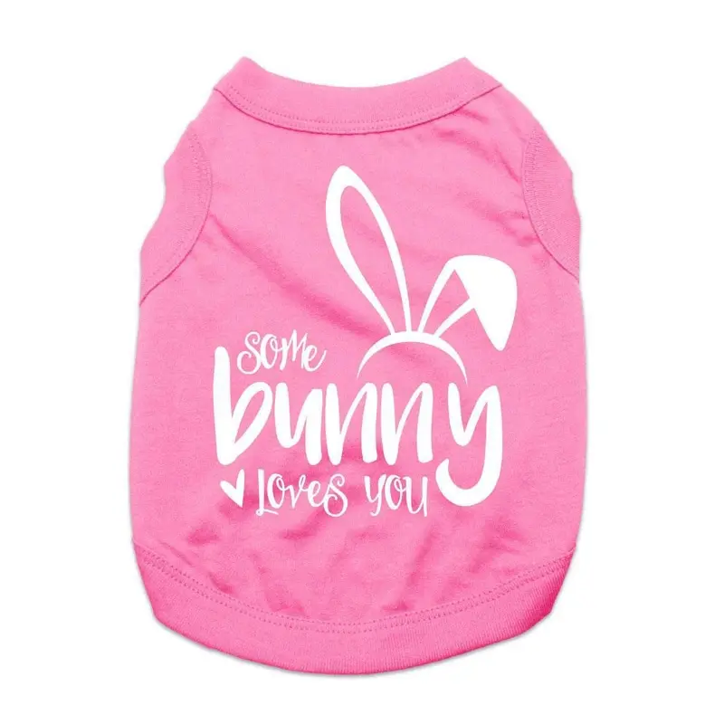 Some Bunny Loves You Dog Shirt - Pink X-Small
