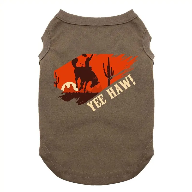 Yee Haw Dog Shirt - Brown X-Small