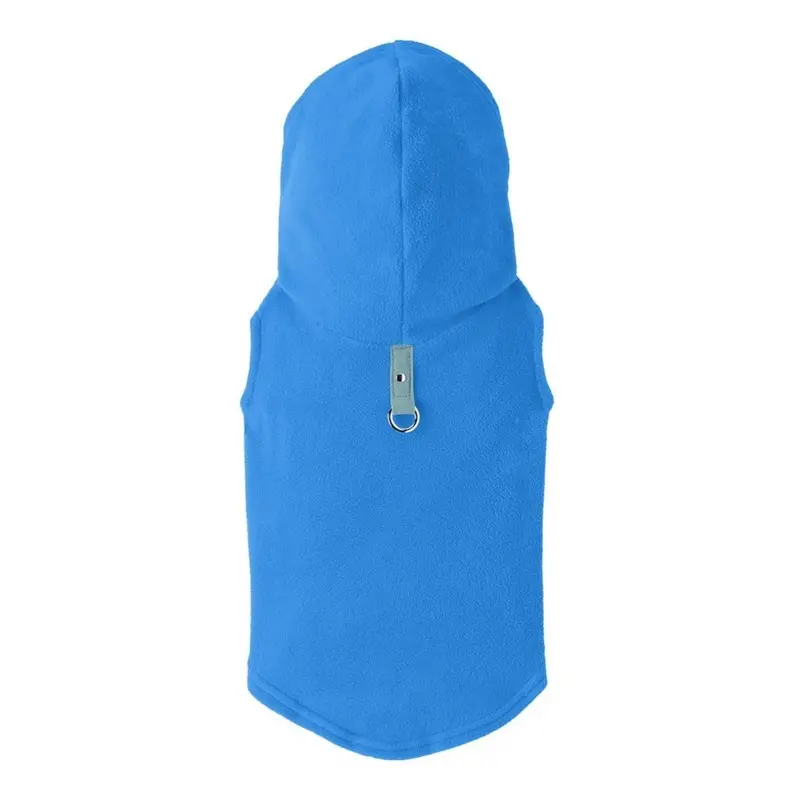 Fleece Vest Hoodie Dog Harness by Gooby - Blue X-Small