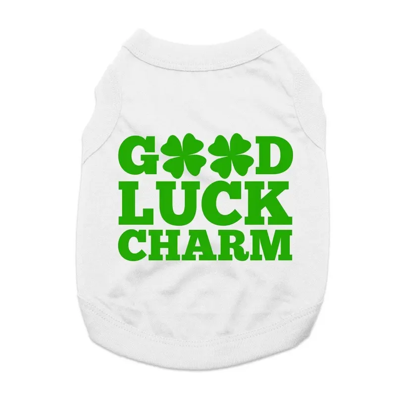 Good Luck Charm Dog Shirt - White X-Small