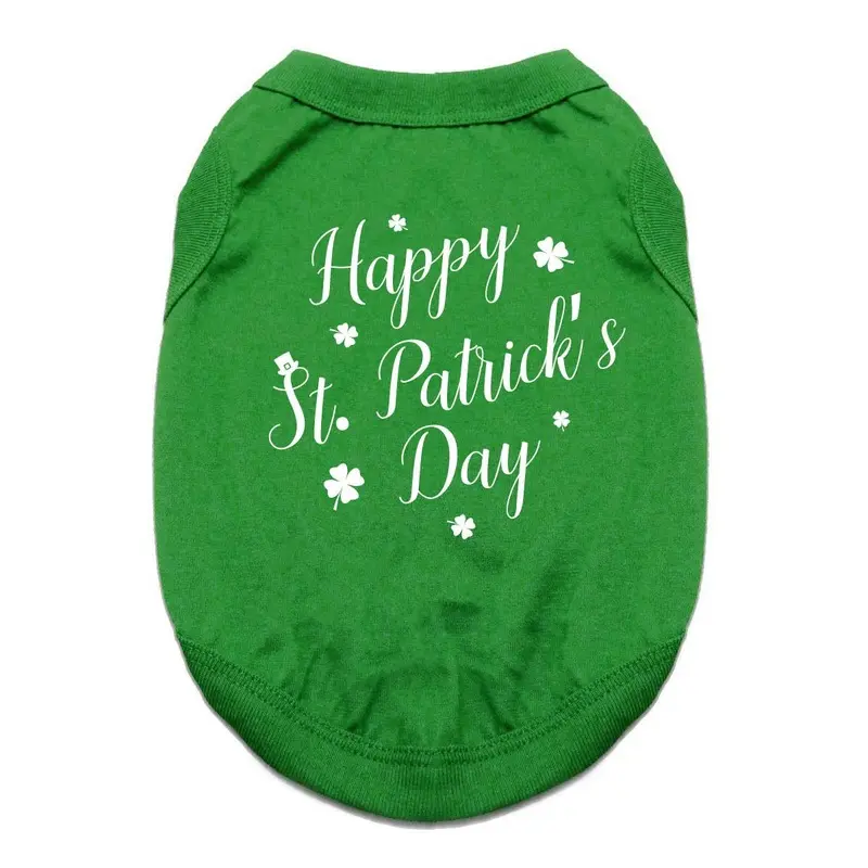 Happy St. Patrick's Day Dog Shirt - Green X-Small